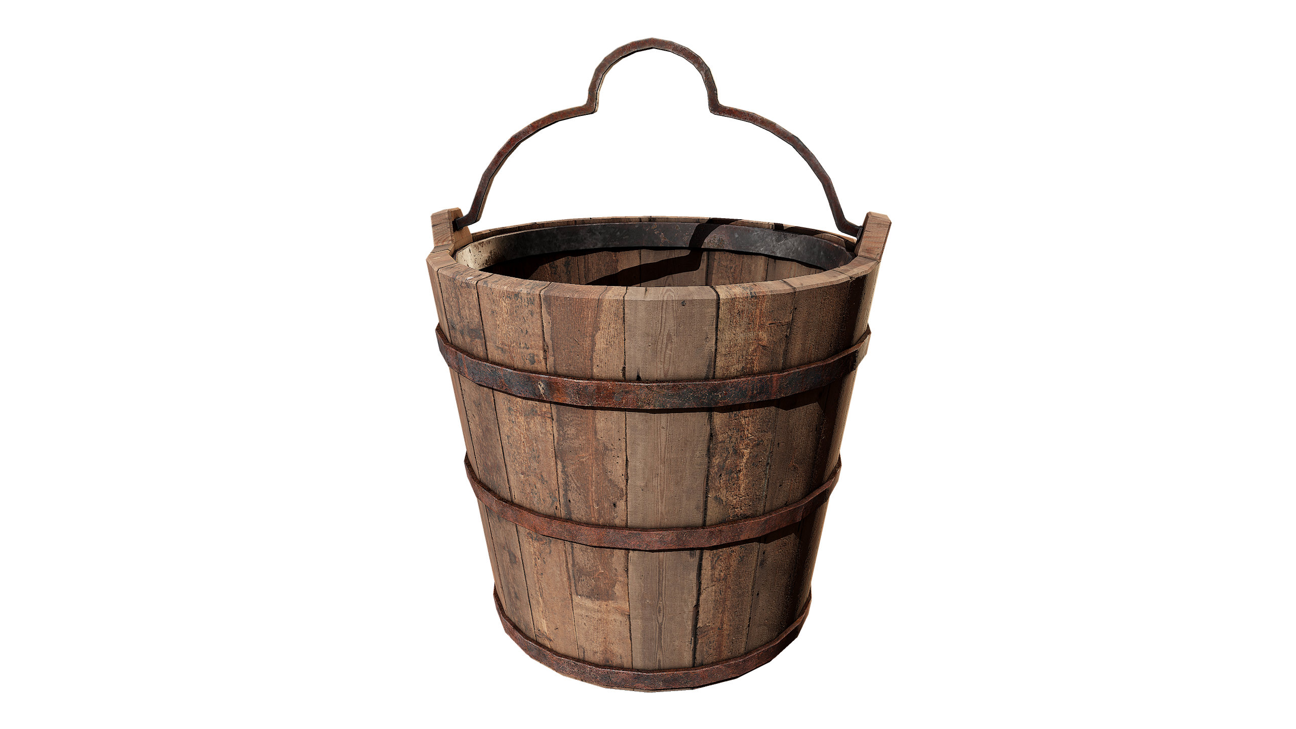 Wooden Bucket – wooden bucket, wooden texture Medieval material preview
