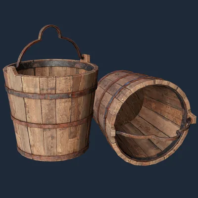 Vintage Wooden Bucket