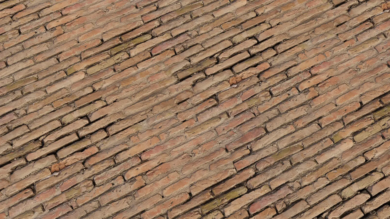 Weathered Brick Wall PBR texture screenshot 1