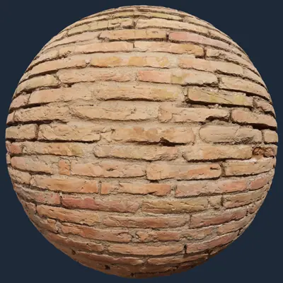 Weathered Brick Wall PBR Texture