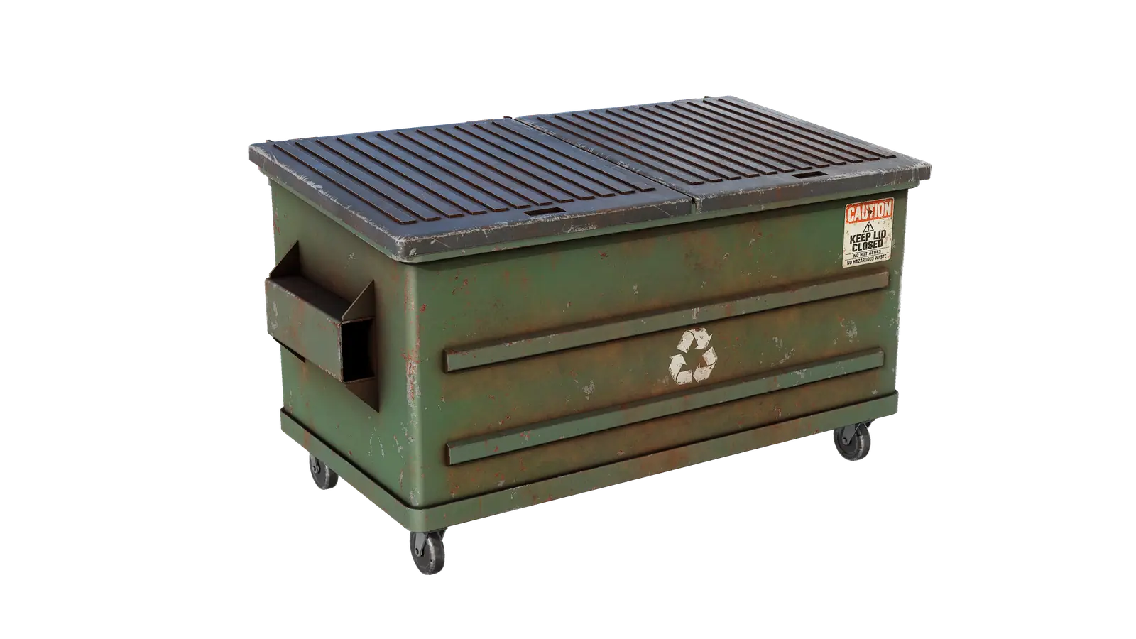 Industrial Dumpster 3D model screenshot 1