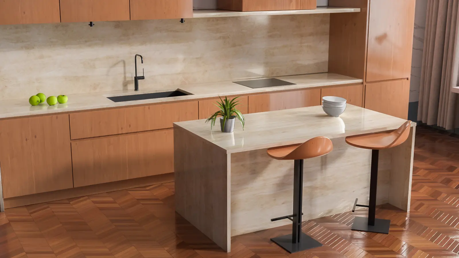 Luxury Beige Marble PBR texture screenshot 1