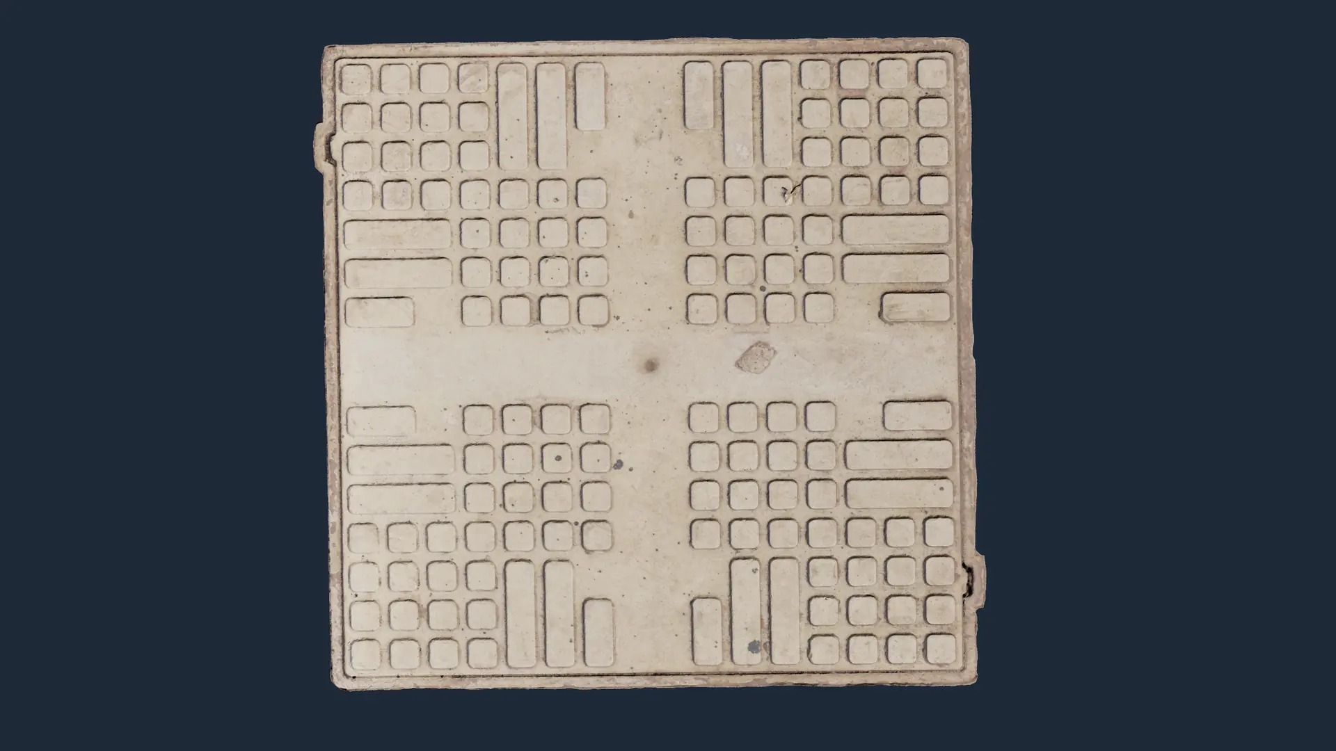 Decal PBR Texture – Plastic Utility Manhole Cover | Free CC0 PBR