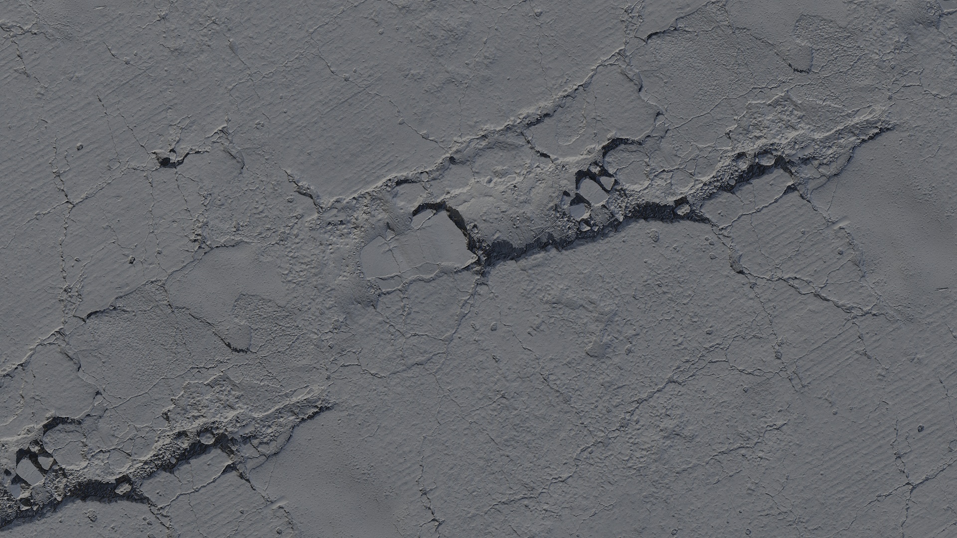 Estrada de asfalto danificada PBR texture screenshot 1