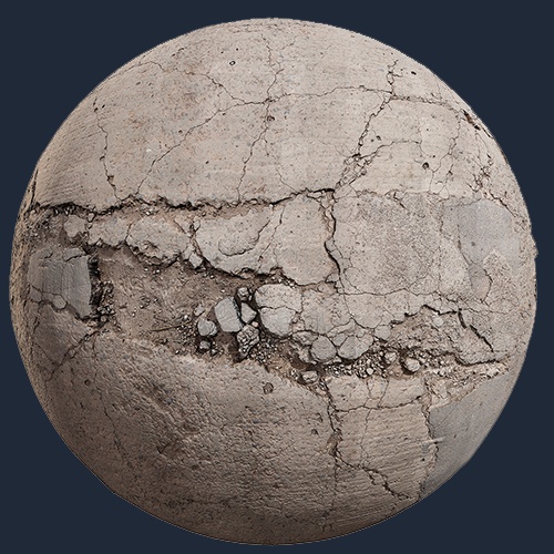 Road PBR Texture – Damaged Asphalt Road | Free CC0 PBR