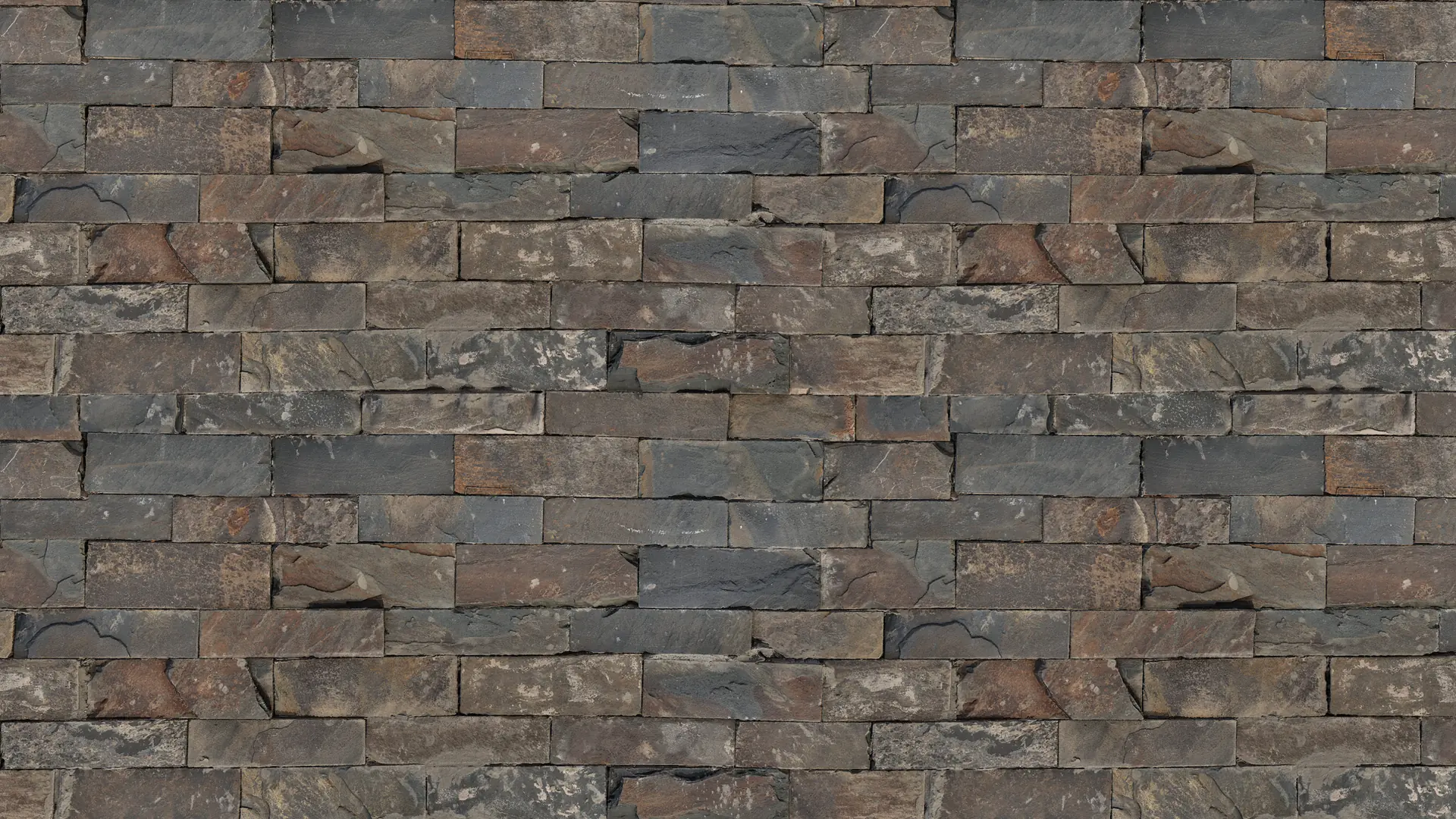 Muro de piedra apilada PBR texture screenshot 1