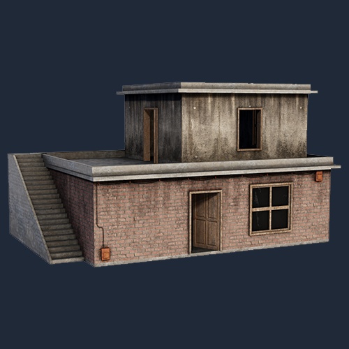 Casa urbana de tijolos de dois andares