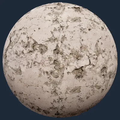 Damaged White Concrete Plaster Texture PBR Texture