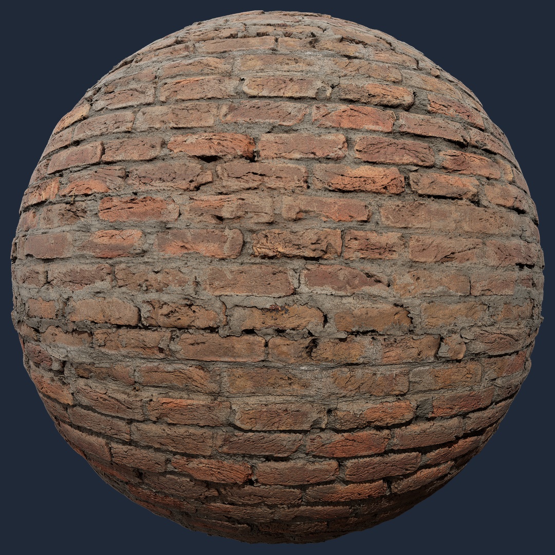 Brick PBR Texture – Rustic Aged Brick Wall | Free CC0 PBR
