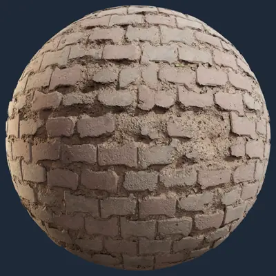 Damaged Concrete Pavers PBR Texture