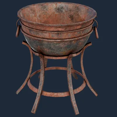 Medieval Iron Cauldron