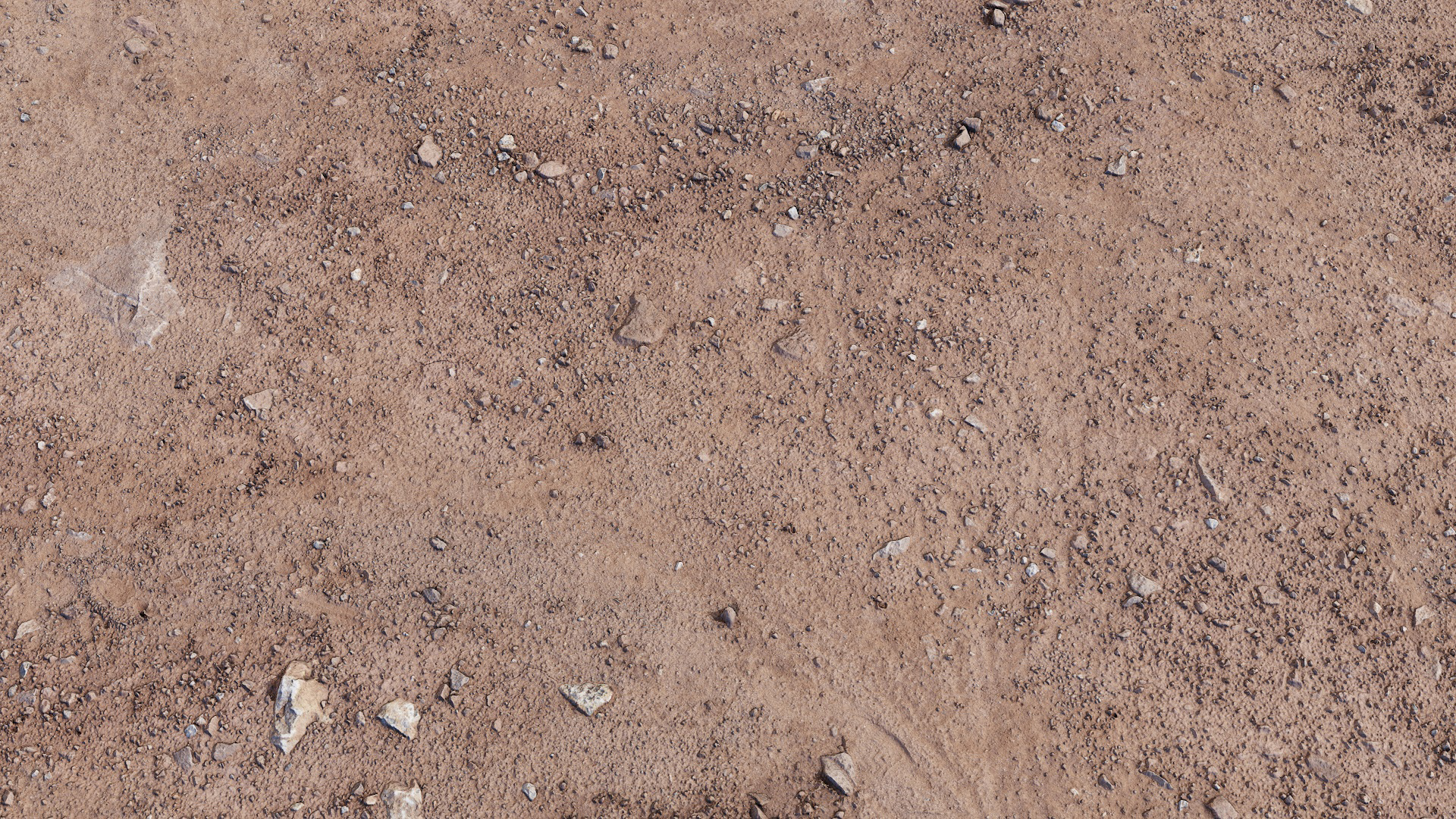 Гравийная дорога с разбросанными камнями PBR texture screenshot 1