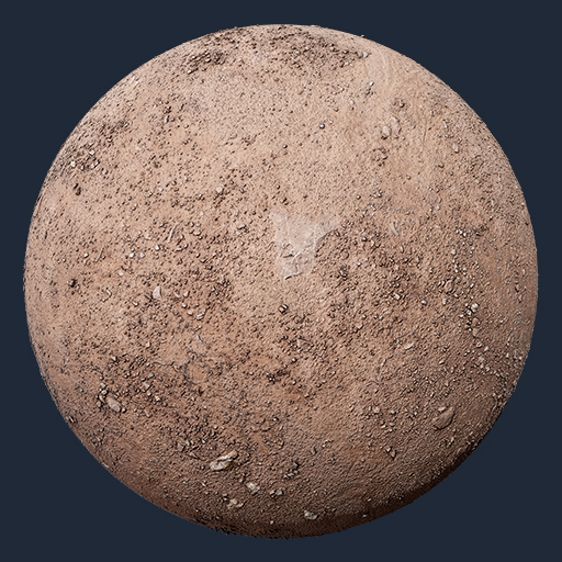 Camino de grava con piedras dispersas