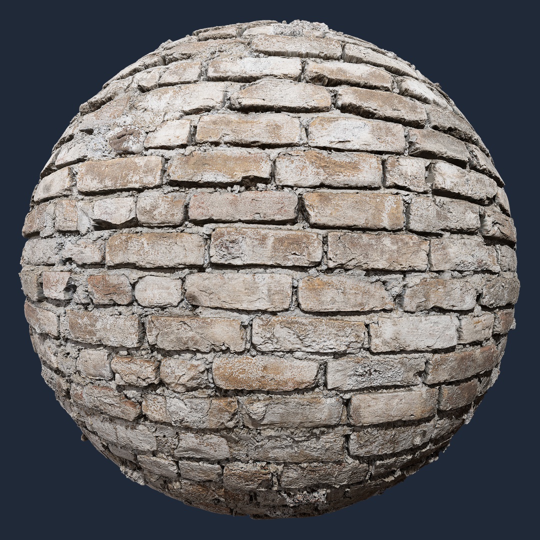 Brick PBR Texture – Painted Brick Wall | Free CC0 PBR