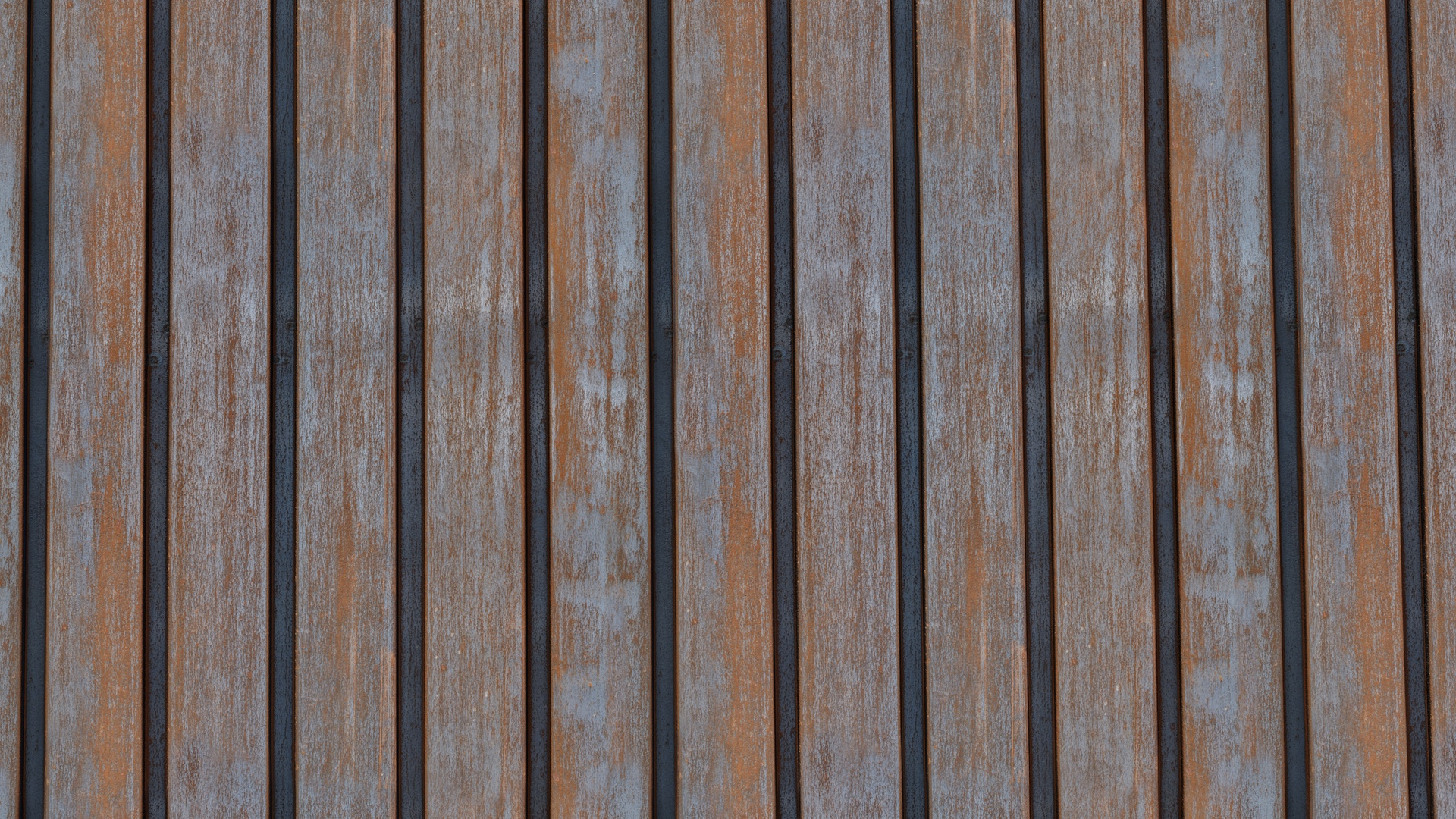 Ржавые металлические панели PBR texture screenshot 1