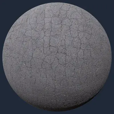 Road PBR Texture – Cracked Asphalt Road | Free CC0 PBR