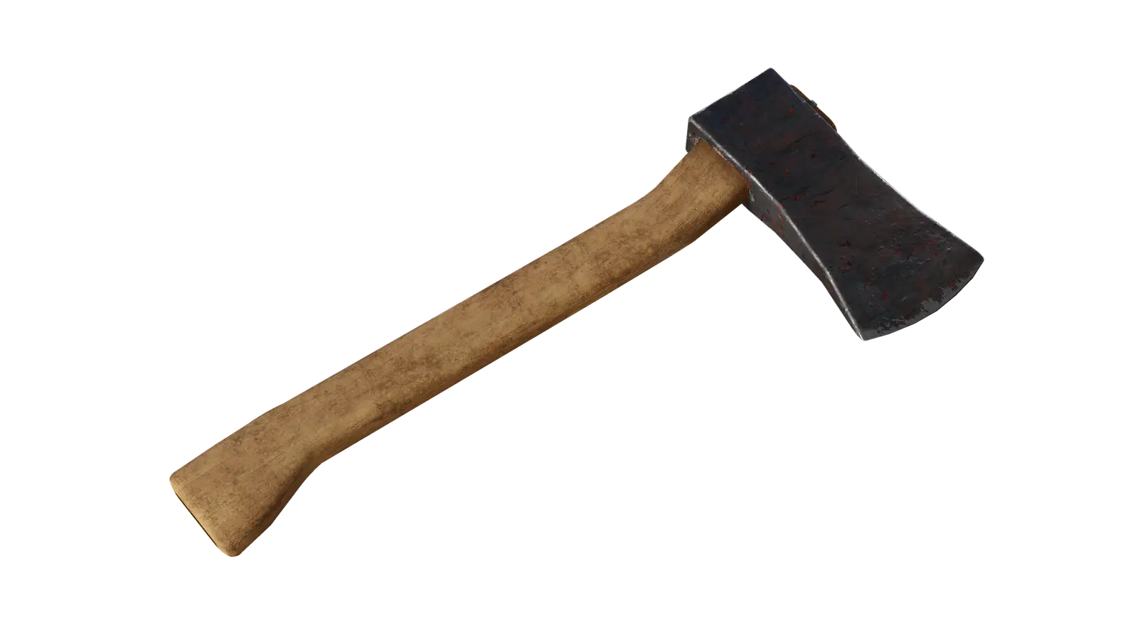 Old Woodcutting Axe 3D model screenshot 1