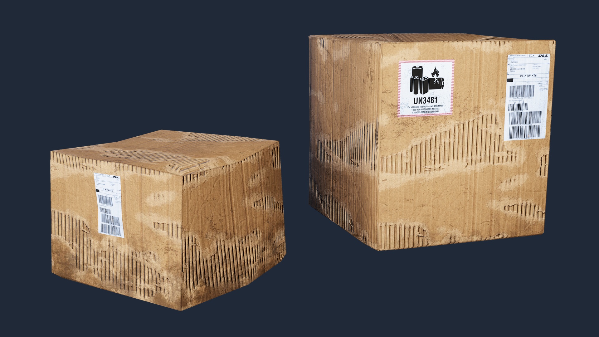 Cardboard Parcel Boxes – cardboard parcel boxes, cardboard texture Props material preview