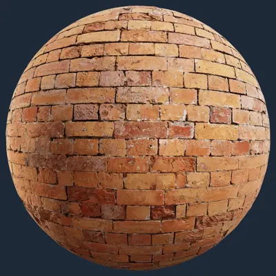 Rustic Clay Brick Wall PBR Texture