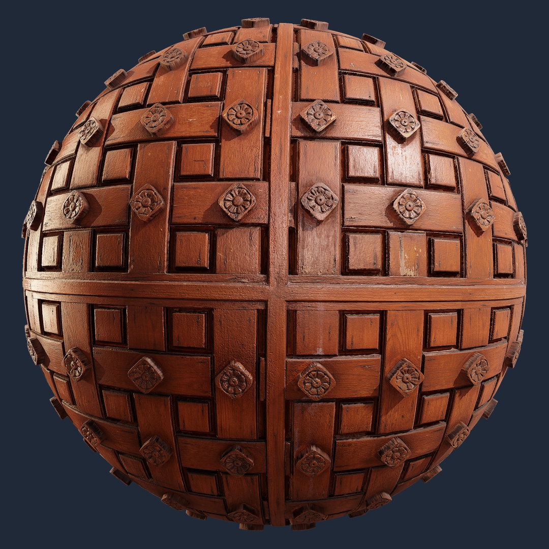 Carved Wooden Door Panel