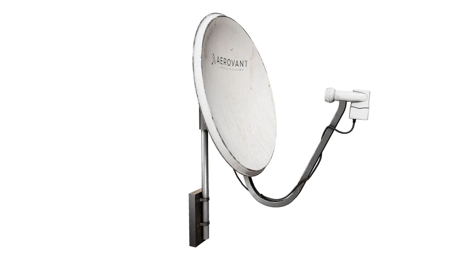Weathered Satellite Dish 3D model screenshot 1