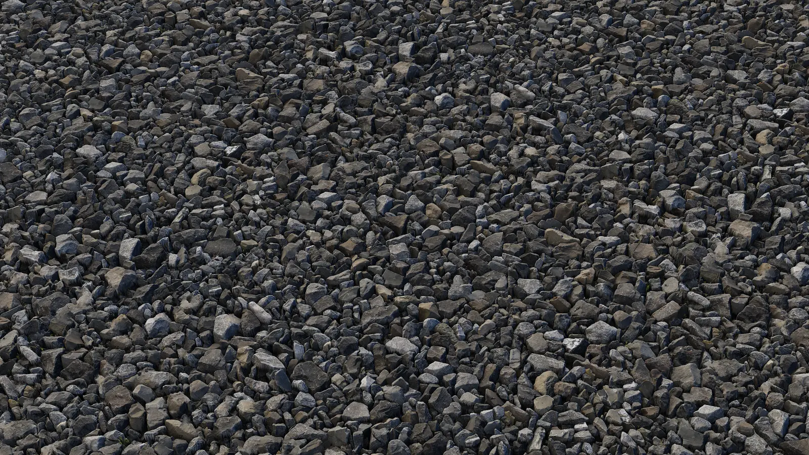 Crushed Gravel Ground PBR texture screenshot 1