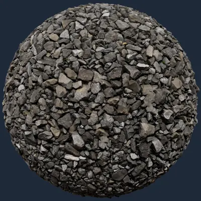 Crushed Gravel Ground PBR Texture