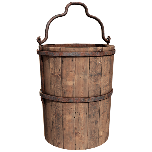 Wooden Water Bucket – wooden water bucket, wooden texture Medieval material preview