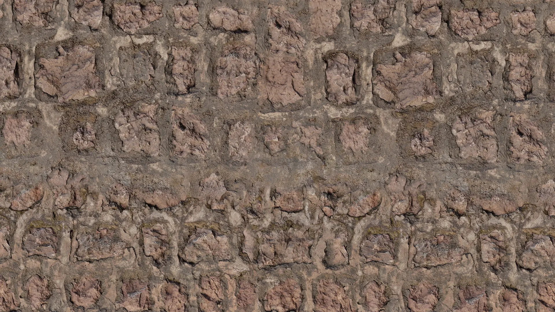 Mur en pierre érodée PBR texture screenshot 1