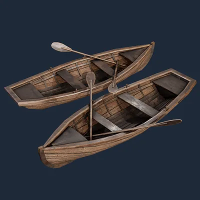 Wooden Rowboat