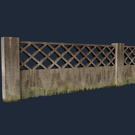 Weathered Concrete Fence – weathered concrete fence, weathered texture Industrial material preview