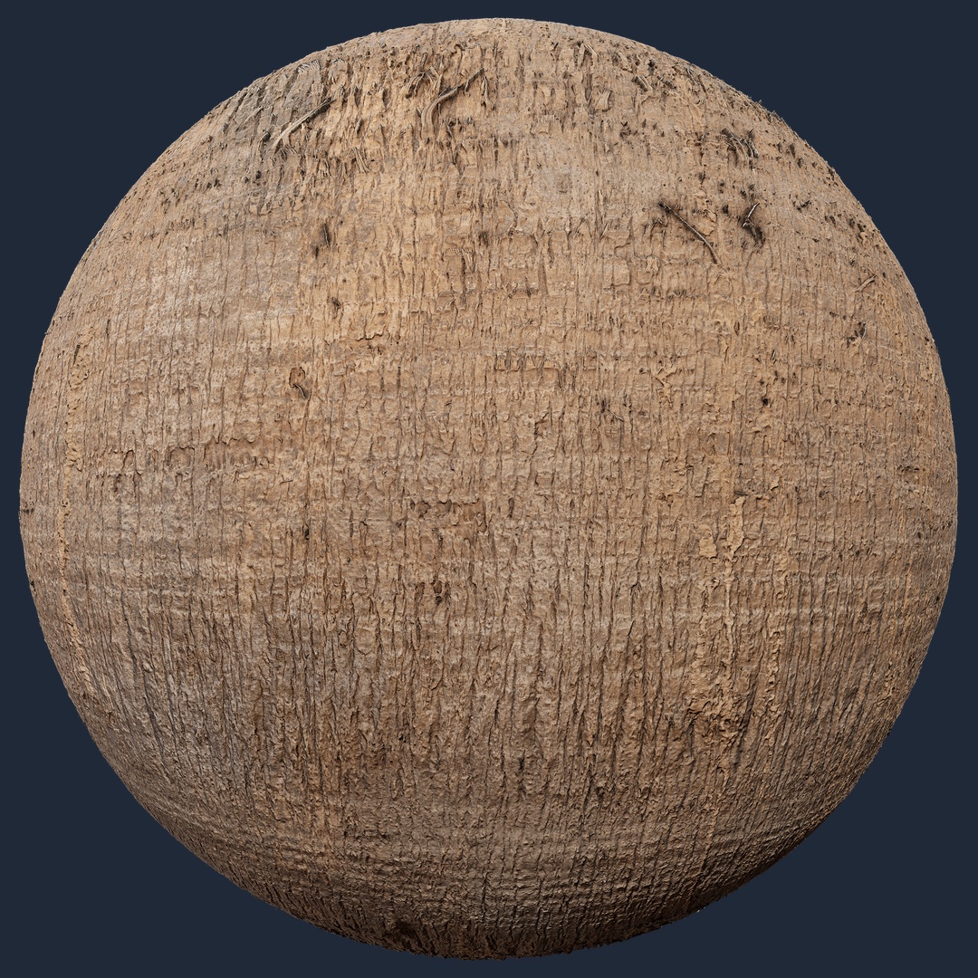 Weathered Palm Tree Bark - Free CC0 PBR Texture