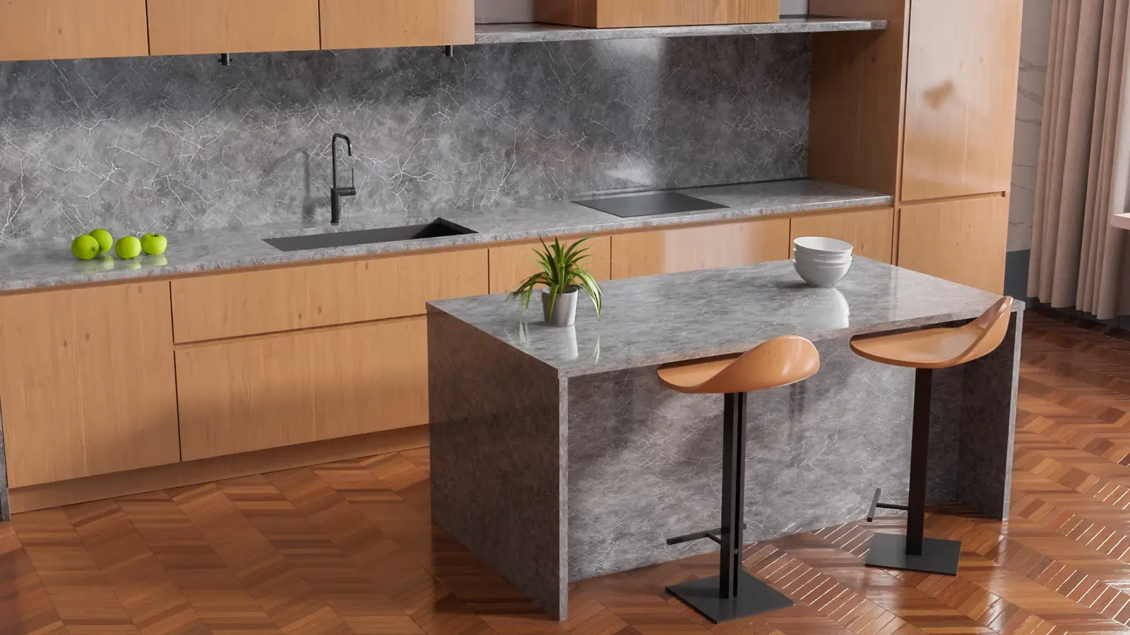 Luxury Grey Marble PBR texture screenshot 1