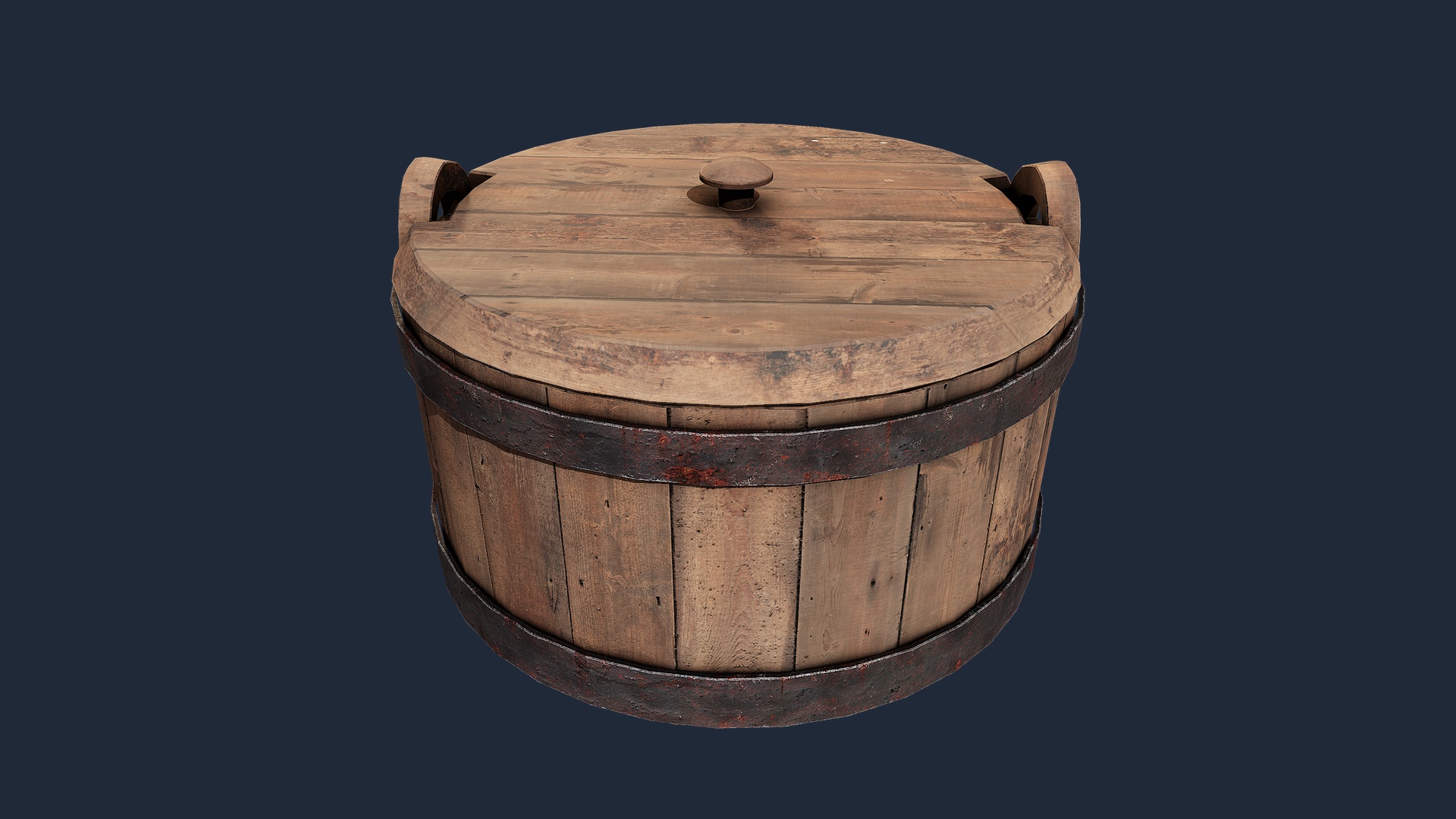 中世纪厨房储藏食物 3D model screenshot 1