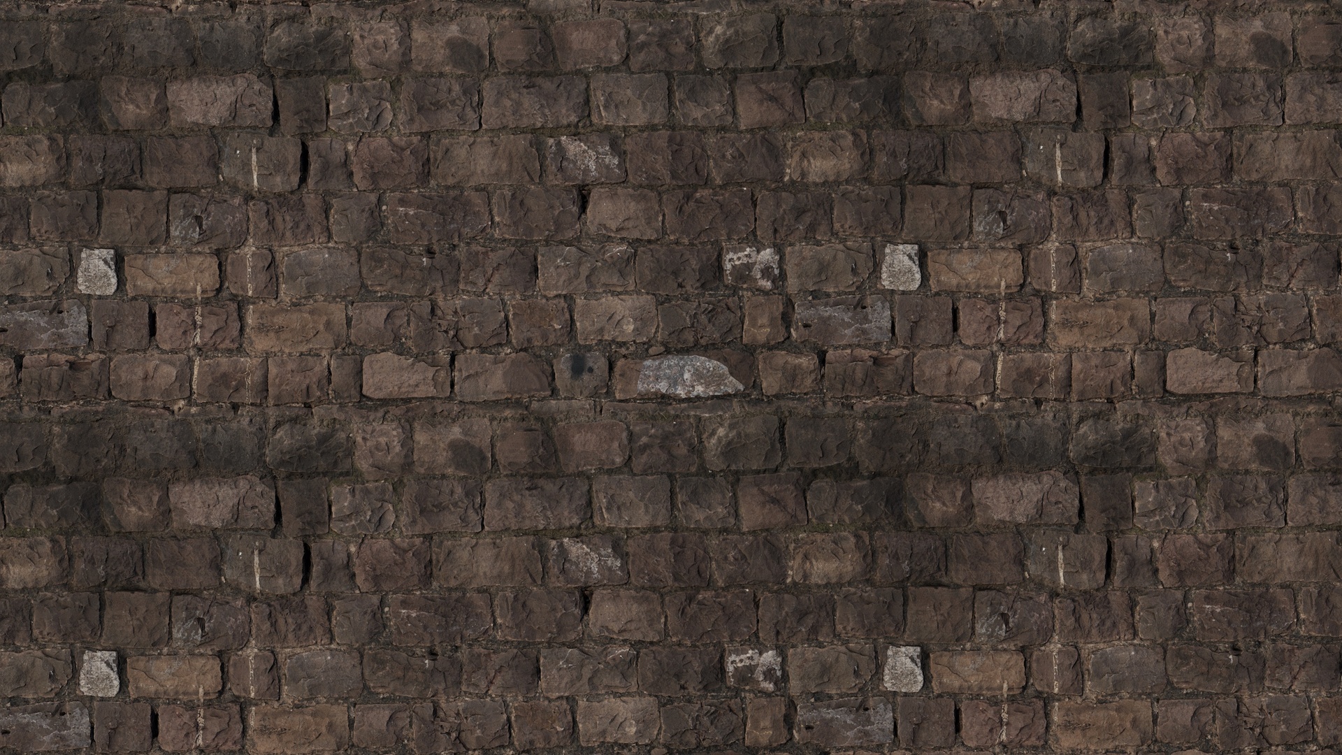 中世纪黑色石墙 PBR texture screenshot 1