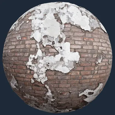 Damaged Plaster Brick Wall