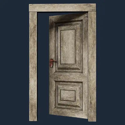 Old Wooden Door 3D Model