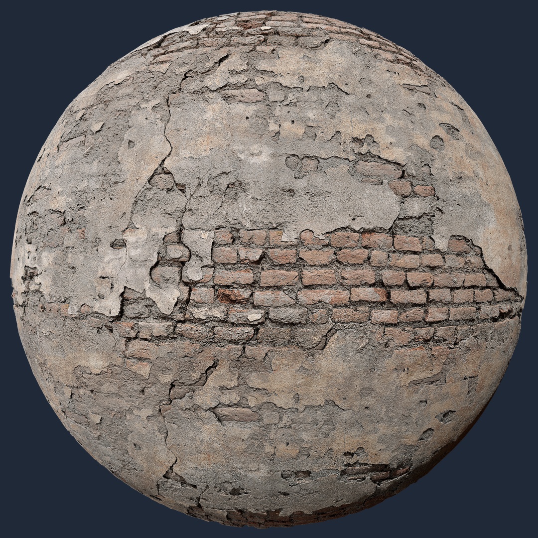 Damaged Plaster Brick Wall – damaged plaster brick wall, damaged texture preview