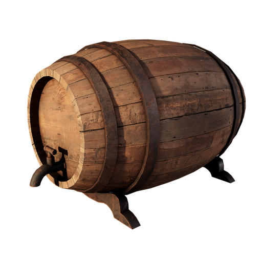 Rustic Wooden Barrel