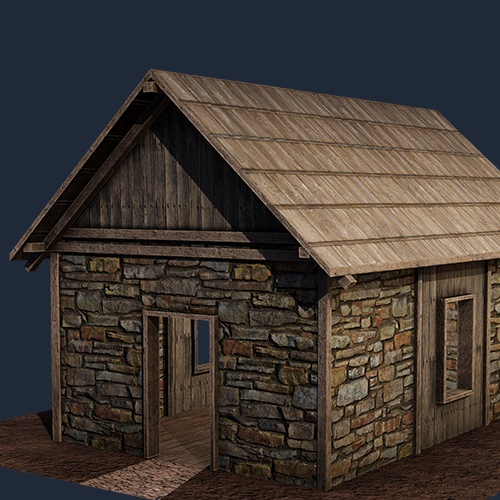 Medieval Stone and Wood Cottage – medieval stone and wood cottage, medieval texture Buildings material preview