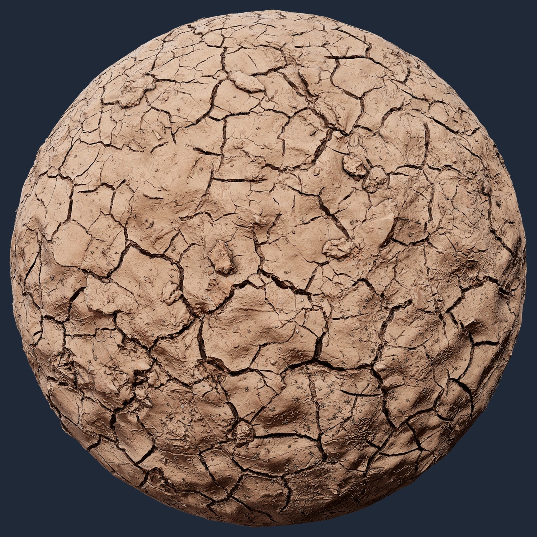 Ground PBR Texture – Cracked Dry Mud Ground | Free CC0 PBR