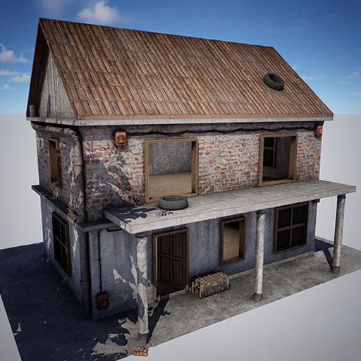 Abandoned Brick House – Free Buildings 3D Model