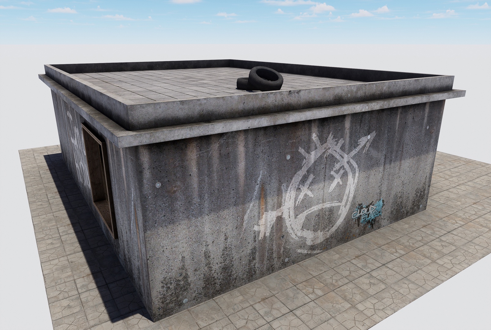 Distressed Concrete Building – distressed concrete building, distressed texture Buildings material preview