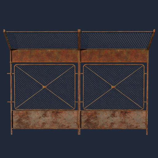 Rusty Metal Fence – rusty metal fence, rusty texture Industrial material preview