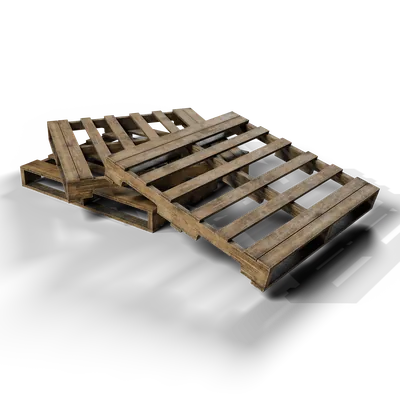 Weathered Wooden Pallet 3D Model