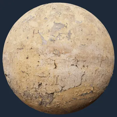 Damaged Beige Wall Plaster Texture PBR Texture