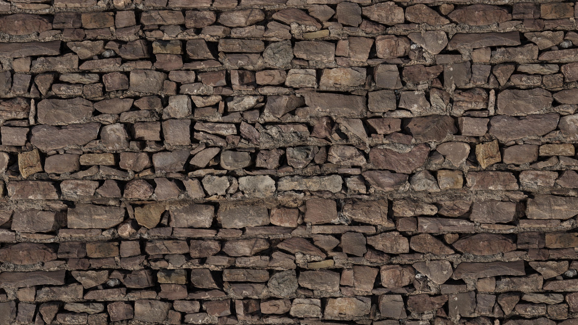 古老的石墙 PBR texture screenshot 1